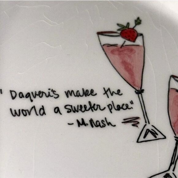 Studio Nova Cocktail Time Dessert Plates Set Of 4 With Martini & Champagne Quote - Picture 5 of 9